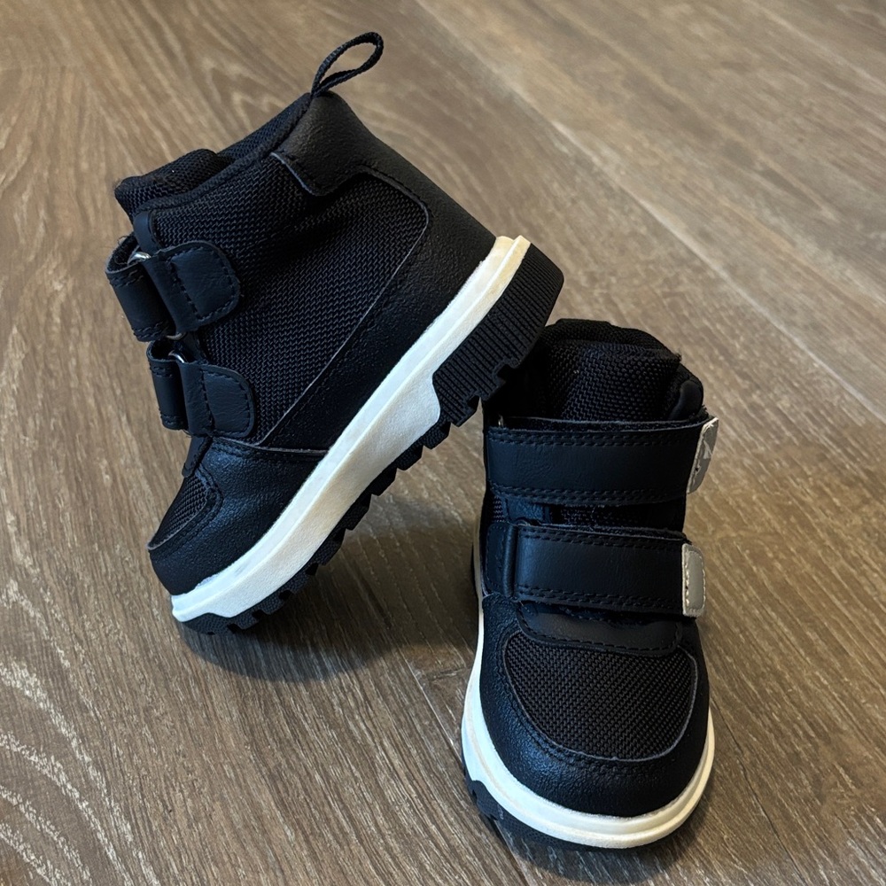 Black Kids Shoes with Velcro Straps
